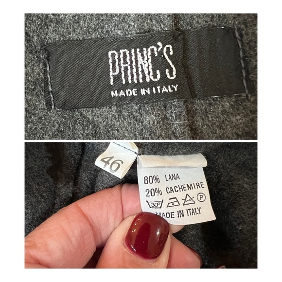 PAINC’S WOOL CASHMERE BELTED COAT SHAWL COLLAR BEADED TRIM ITALIAN LUXURY 46-10 - Picture 13 of 13